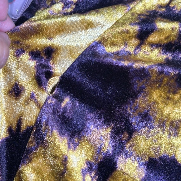 Urban Outfitters Dawn Tie Dye Velvet Mini Short Slip Dress Womens Medium - Picture 10 of 14